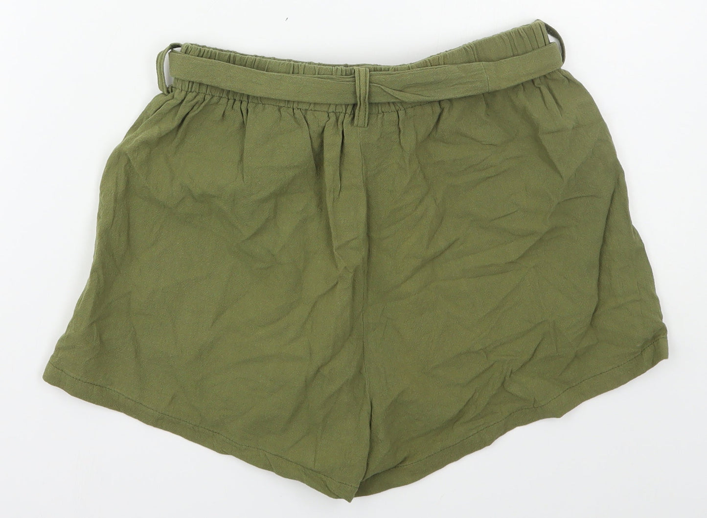 SheIn Womens Green  Cotton Mom Shorts Size S  Regular