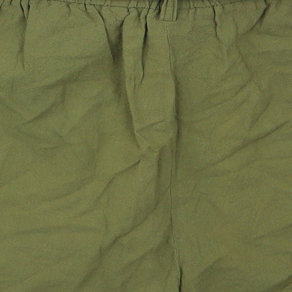 SheIn Womens Green  Cotton Mom Shorts Size S  Regular