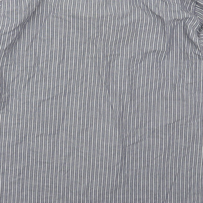 Mens UK Size XL Boston Crew Blue  Button-Up Long Sleeve Casual Shirt