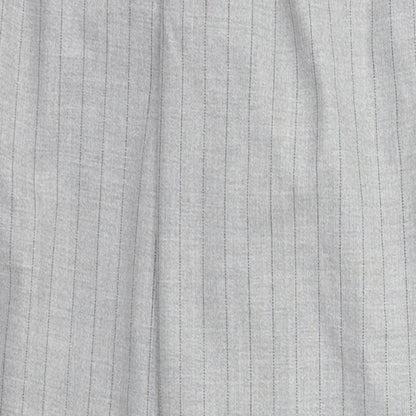 Bershka Womens Grey Striped Polyester Trousers  Size XS L25 in Regular