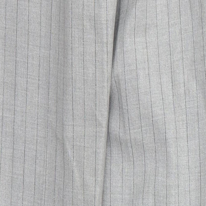 Bershka Womens Grey Striped Polyester Trousers  Size XS L25 in Regular
