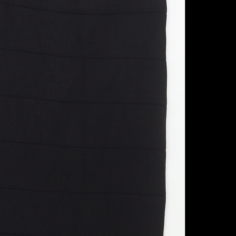 Supre Womens Black  Nylon Straight & Pencil Skirt Size S   Zip