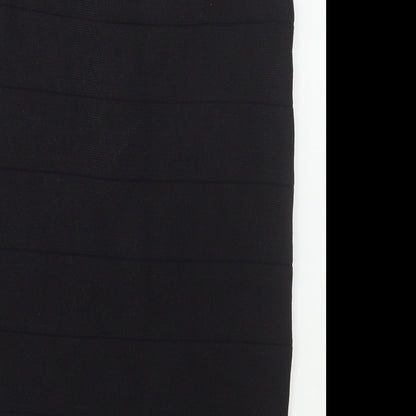 Supre Womens Black  Nylon Straight & Pencil Skirt Size S   Zip