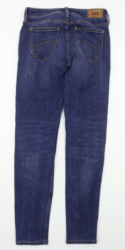 Lee Mens Blue  Lyocell Skinny Jeans Size 25 in L31 in Regular Button