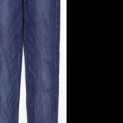 Lee Mens Blue  Lyocell Skinny Jeans Size 25 in L31 in Regular Button