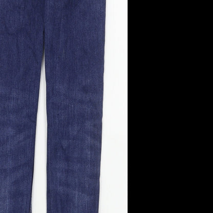 Lee Mens Blue  Lyocell Skinny Jeans Size 25 in L31 in Regular Button