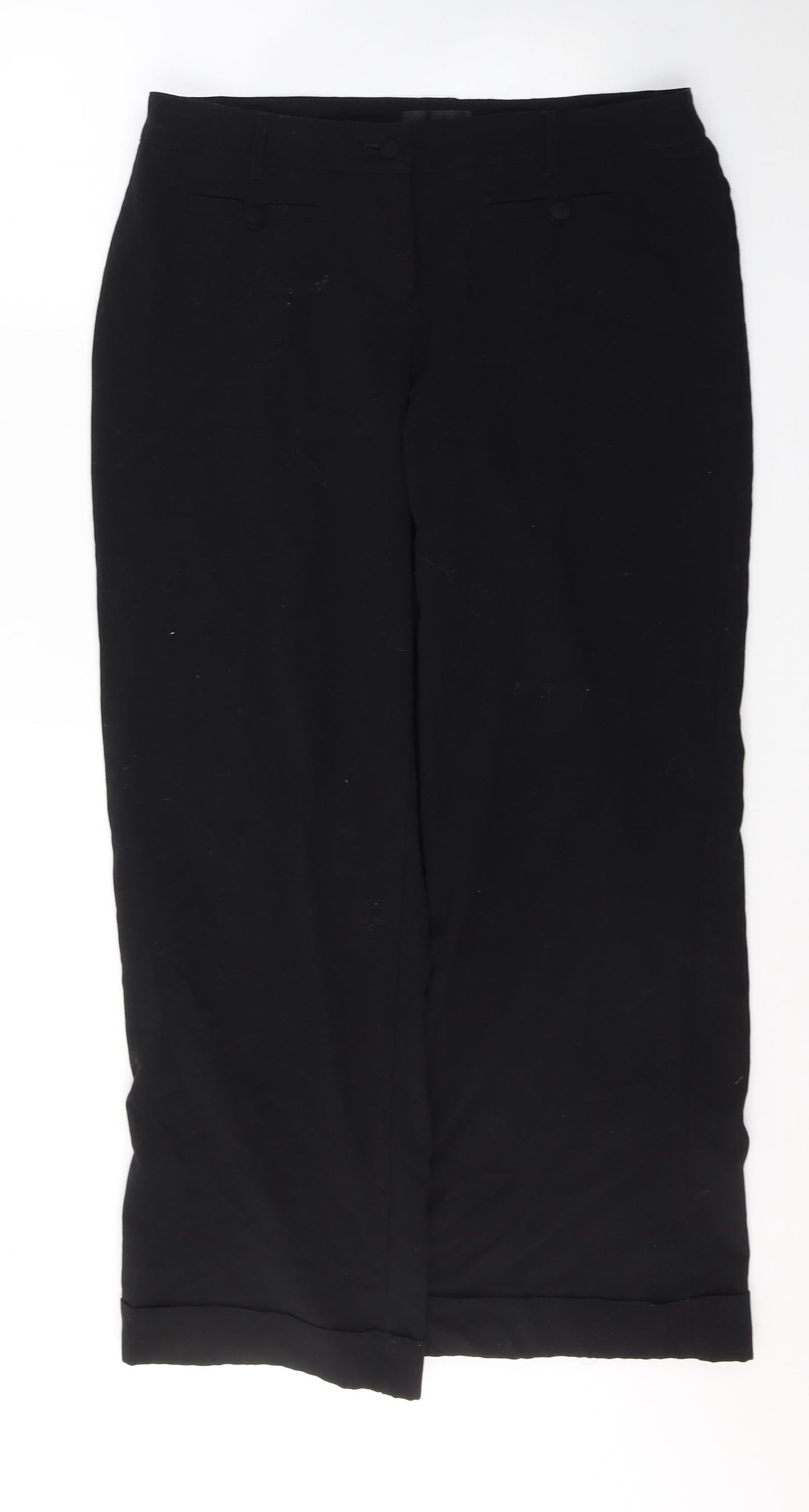 Womens UK Size 14 Papaya Regular Fit  Black Trousers