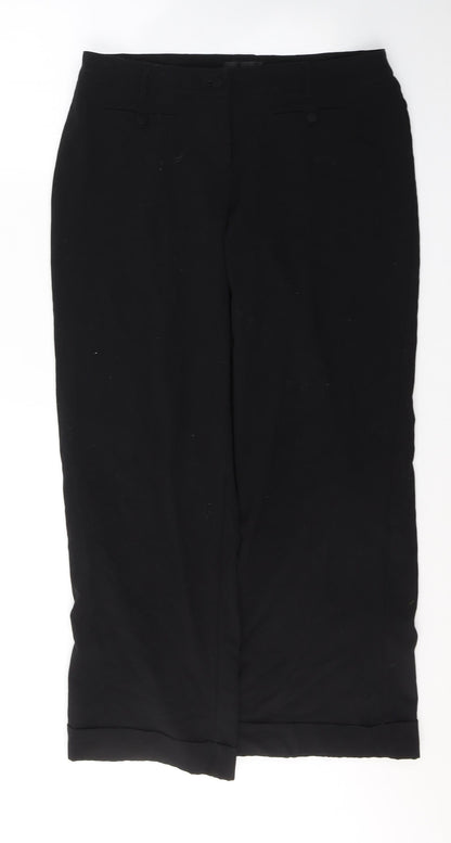 Womens UK Size 14 Papaya Regular Fit  Black Trousers