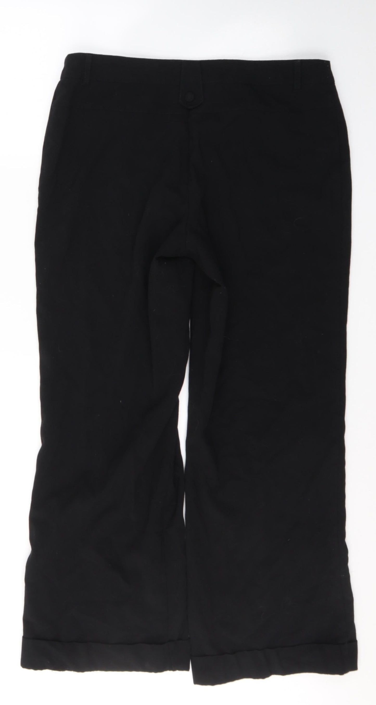 Womens UK Size 14 Papaya Regular Fit  Black Trousers