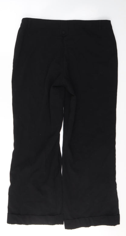 Womens UK Size 14 Papaya Regular Fit  Black Trousers