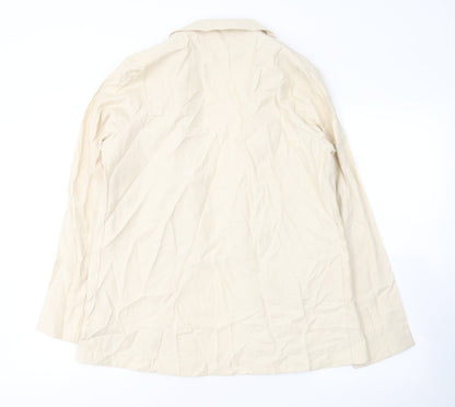 Primark Womens Beige  Viscose Jacket Blazer Size 8   - Open front