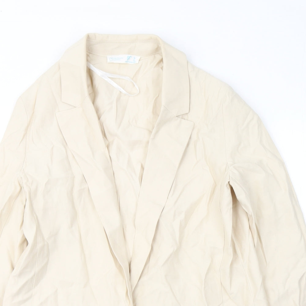 Primark Womens Beige  Viscose Jacket Blazer Size 8   - Open front