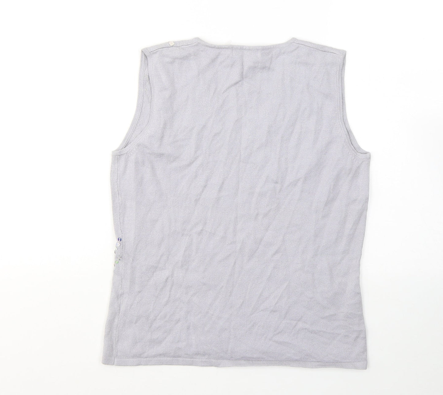 Womens UK Size 14 Essentials Purple Jersey Tank