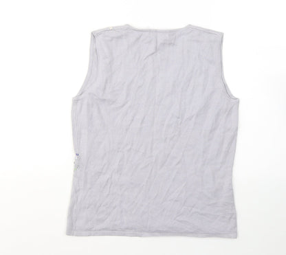 Womens UK Size 14 Essentials Purple Jersey Tank
