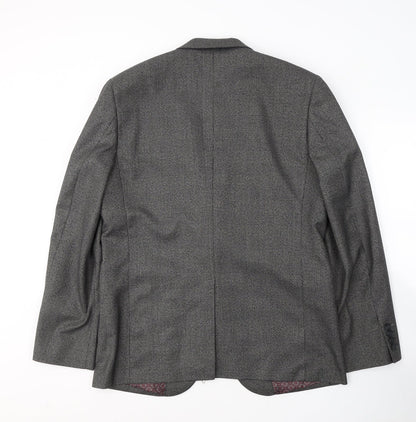 Mens UK Size L Cedar Wood State Regular Grey Suit Jacket