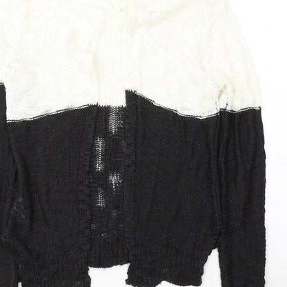 Jacky Mills Womens Black Round Neck  Acrylic Pullover Jumper Size M   - open back