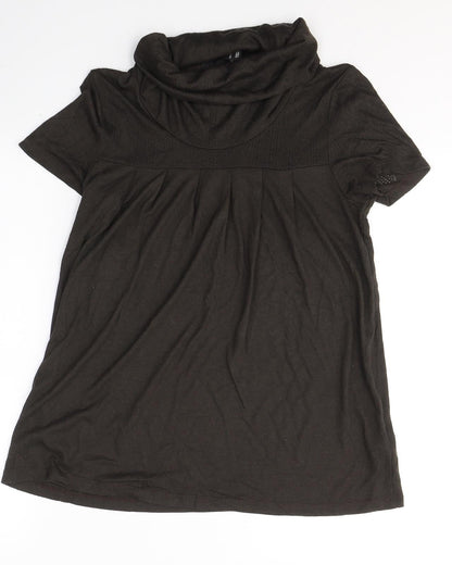 Womens UK Size M H&M Brown Jersey T-Shirt