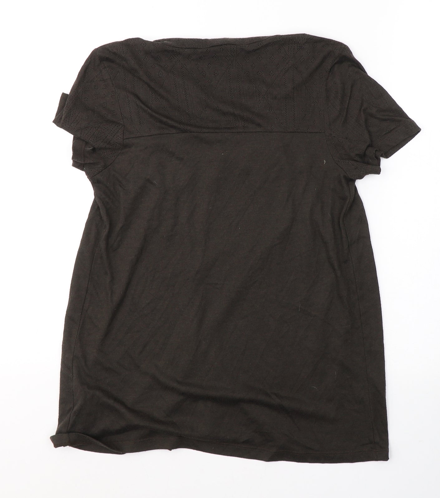 Womens UK Size M H&M Brown Jersey T-Shirt