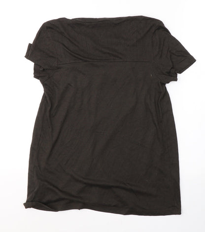 Womens UK Size M H&M Brown Jersey T-Shirt
