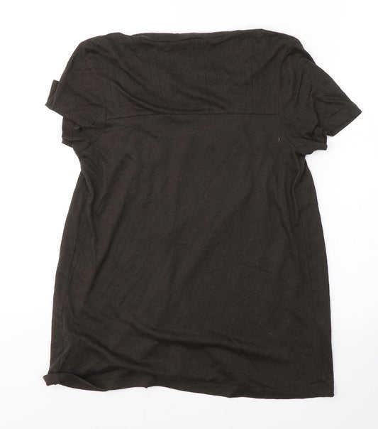 Womens UK Size M H&M Brown Jersey T-Shirt