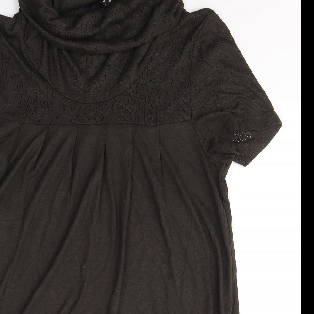 Womens UK Size M H&M Brown Jersey T-Shirt