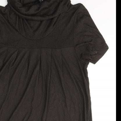Womens UK Size M H&M Brown Jersey T-Shirt