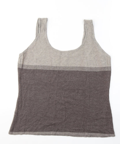 Womens UK Size 16 Per Una Brown Vest Jumper