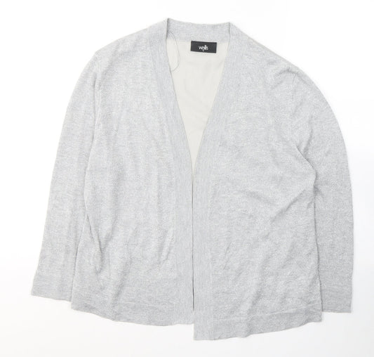 Womens UK Size M Wallis Grey Cardigan Jumper