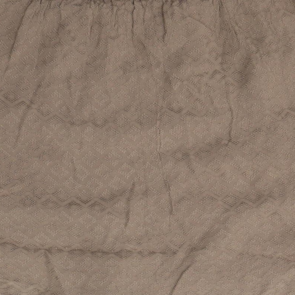 friday's project Womens Brown Geometric Cotton Swing Skirt Size S   Tie