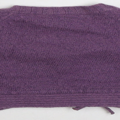 NEXT Girls Purple V-Neck  Wool Shrug Jumper Size 3 Years