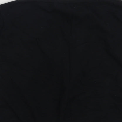 TU Womens Black Scoop Neck  Cotton Cardigan Jumper Size 16