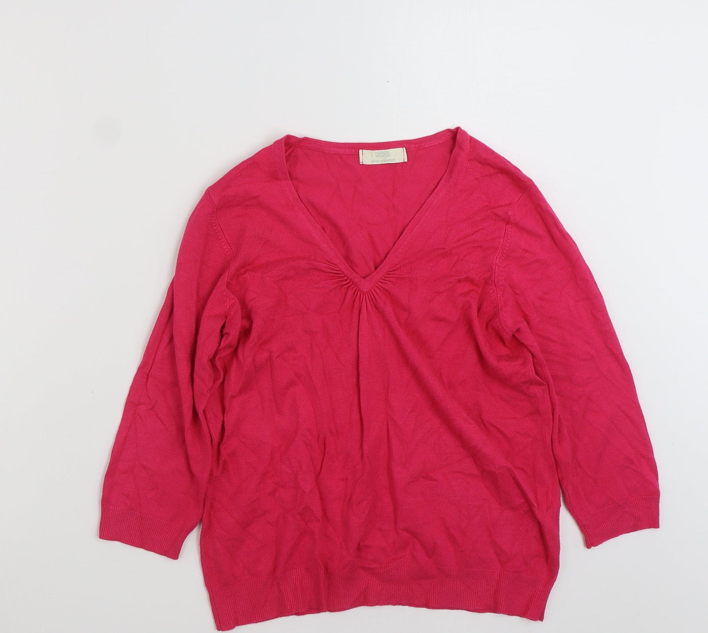Womens UK Size 12 Marks and Spencer Pink Pullover Jumper
