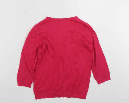 Womens UK Size 12 Marks and Spencer Pink Pullover Jumper