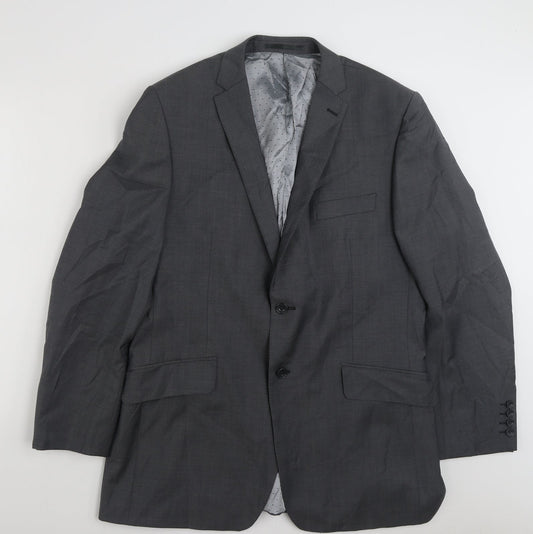 F&F Mens Grey  Wool Jacket Suit Jacket Size 42