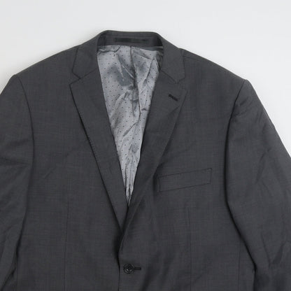 F&F Mens Grey  Wool Jacket Suit Jacket Size 42