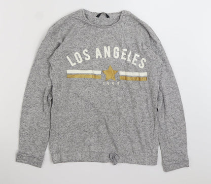 George Girls Grey  Viscose Pullover Sweatshirt Size 12-13 Years  Pullover - Los Angeles