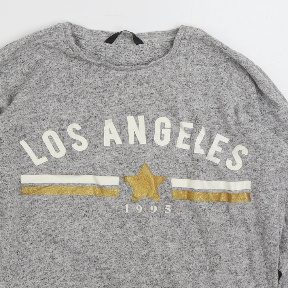 George Girls Grey  Viscose Pullover Sweatshirt Size 12-13 Years  Pullover - Los Angeles
