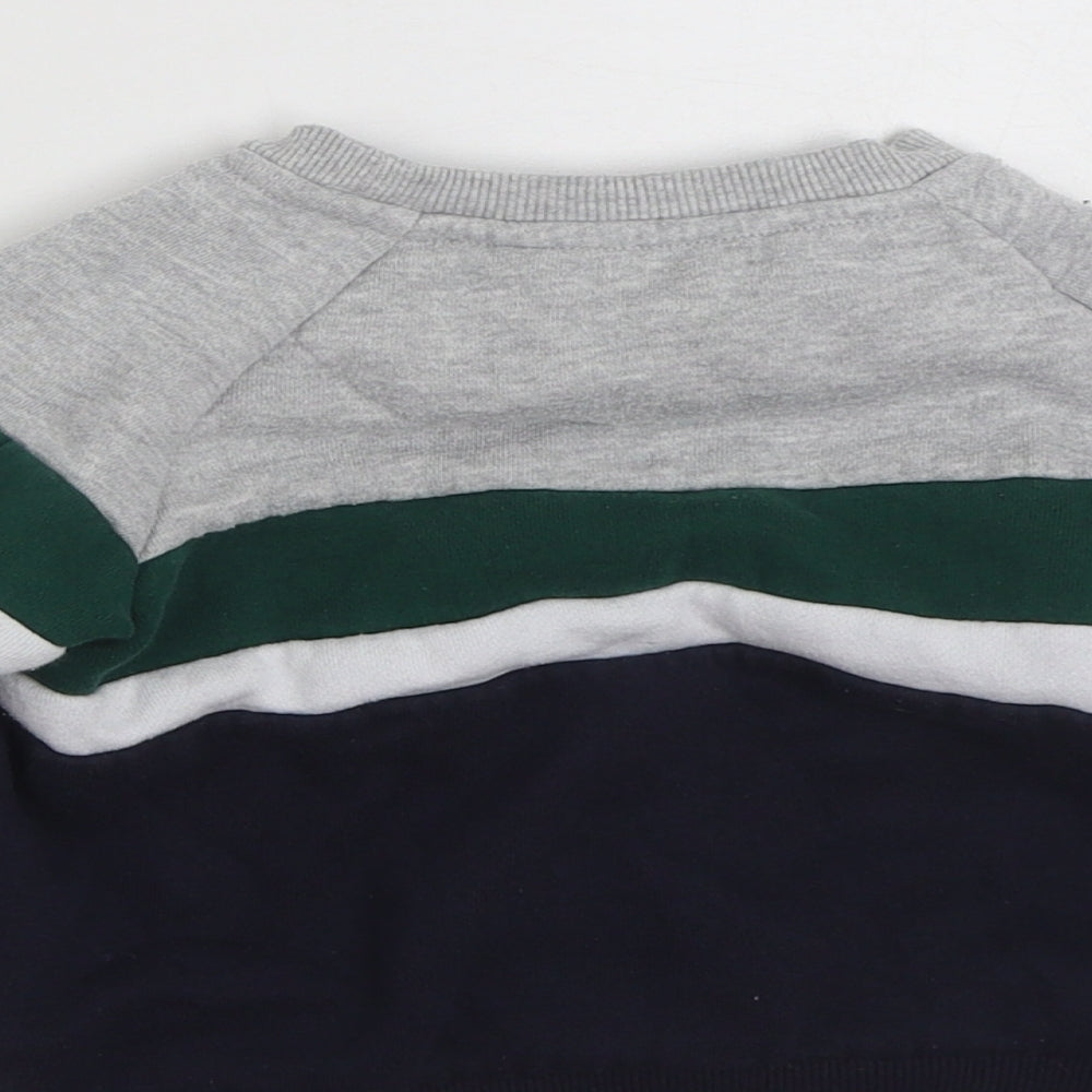 Brand and care label for Primark boys’ multicoloured colourblock cotton pullover sweatshirt, size 2-3, years pullover