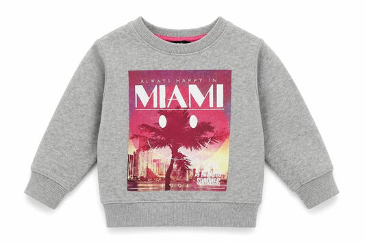 George Girls Grey  Cotton Pullover Jumper Size 9-12 Months  Pullover - Miami