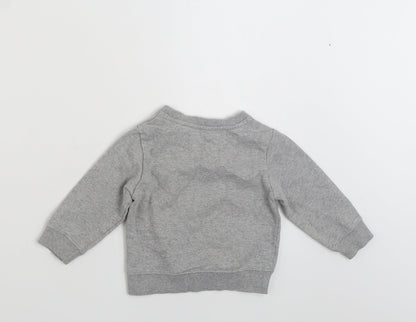 George Girls Grey  Cotton Pullover Jumper Size 9-12 Months  Pullover - Miami