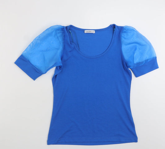 Gallery Womens Blue Scoop Neck  Polyester Pullover Jumper Size 8   - Size 8/10
