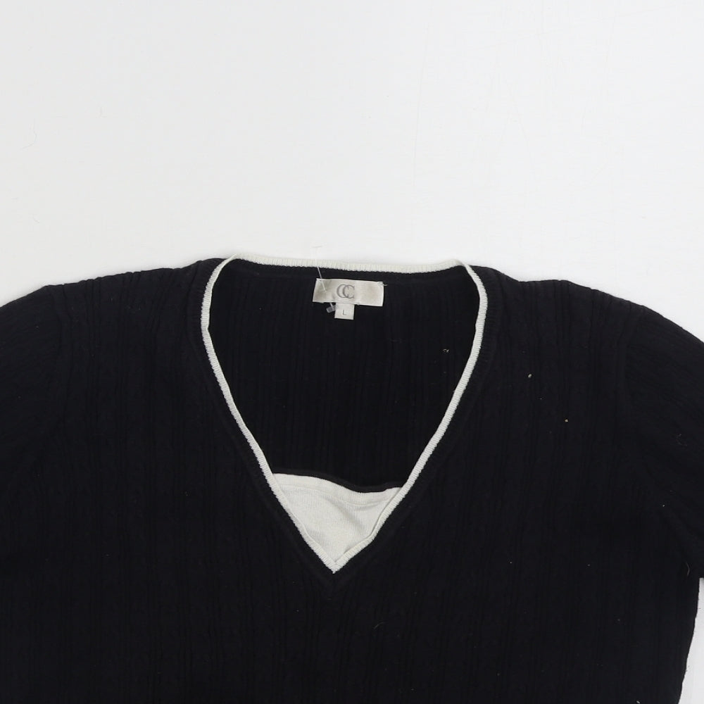 Womens UK Size L CC Black Pullover Jumper