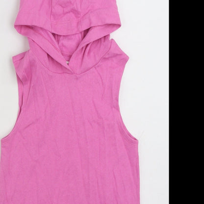 NEXT Girls Pink  100% Cotton Pullover Hoodie Size 10 Years  Pullover