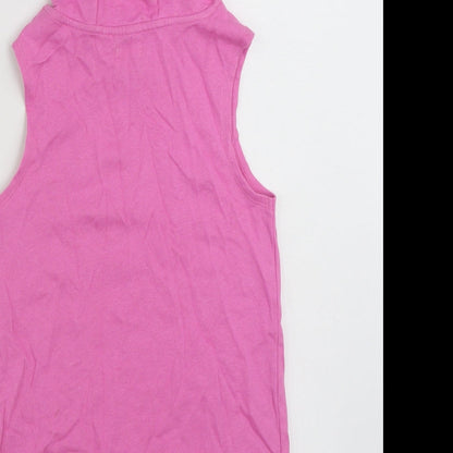 NEXT Girls Pink  100% Cotton Pullover Hoodie Size 10 Years  Pullover