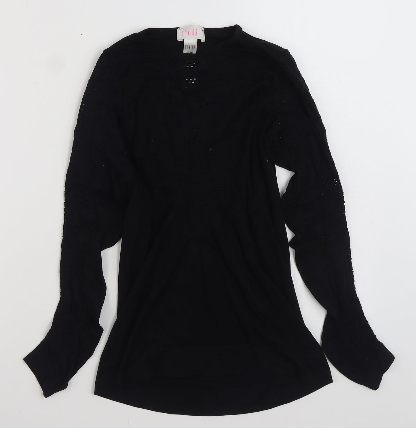 Womens UK Size 12 Savida Black Basic T-Shirt