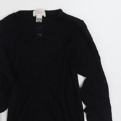 Womens UK Size 12 Savida Black Basic T-Shirt