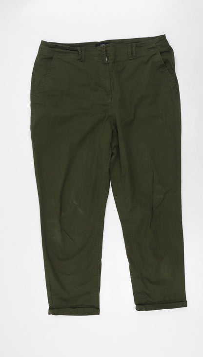 NEXT Mens Green  Cotton Trousers  Size 18 L28 in Regular