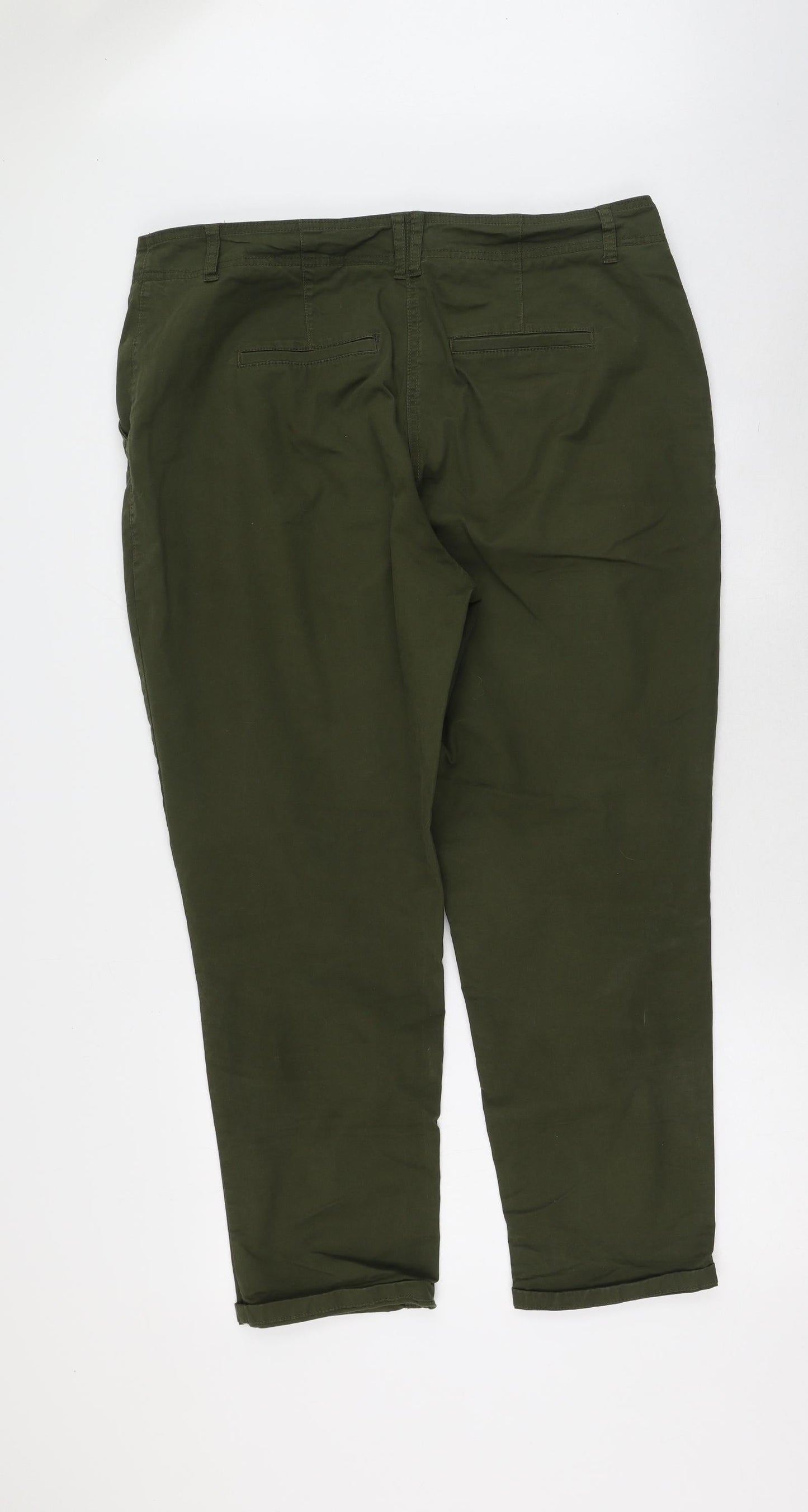 NEXT Mens Green  Cotton Trousers  Size 18 L28 in Regular