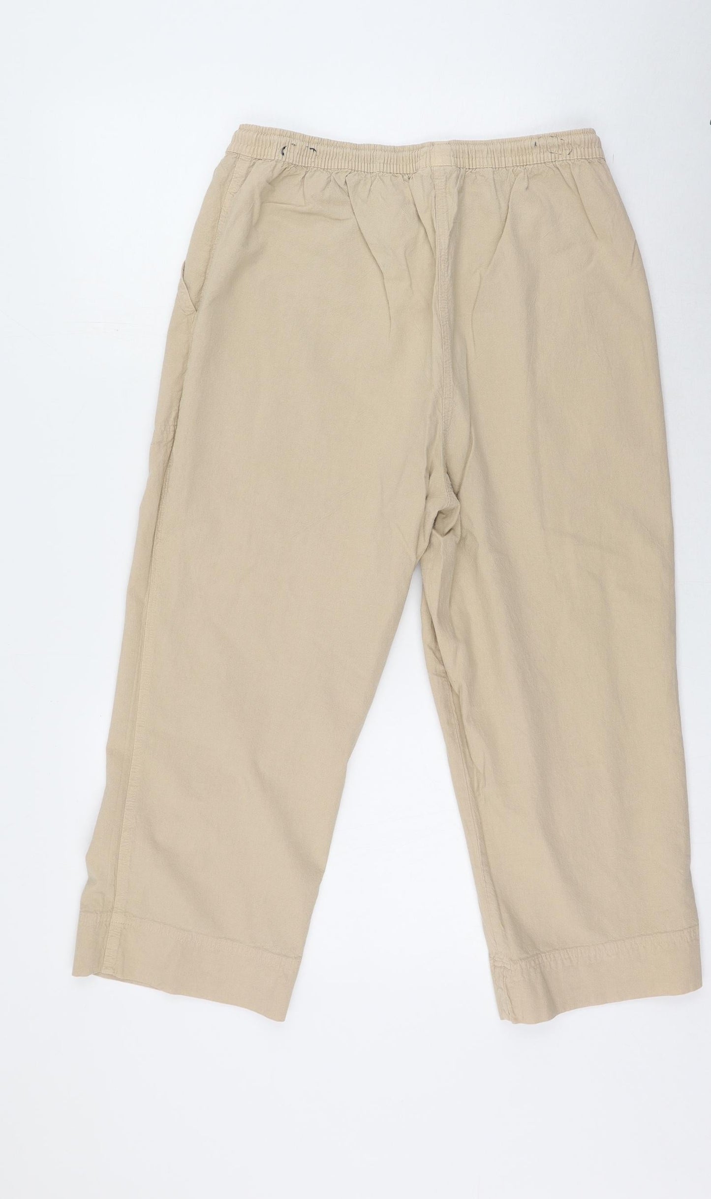 Bonmarche Womens Brown  Cotton Trousers  Size S L22 in Regular  - mark on top band of trousers