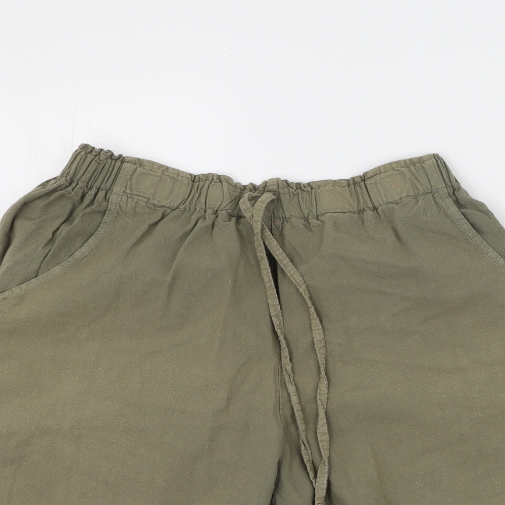 Womens UK Size S Bonmarche Regular Fit  Green Trousers